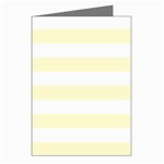 Horizontal Stripes - White and Cream Yellow Greeting Cards (Pkg of 8)