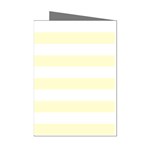 Horizontal Stripes - White and Cream Yellow Mini Greeting Cards (Pkg of 8)