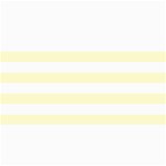 Horizontal Stripes - White and Cream Yellow 4  x 8  Photo Cards