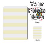 Horizontal Stripes - White and Cream Yellow Multi-purpose Cards (Rectangle)