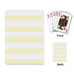 Horizontal Stripes - White and Cream Yellow Playing Cards Single Design