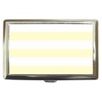 Horizontal Stripes - White and Cream Yellow Cigarette Money Case