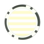 Horizontal Stripes - White and Cream Yellow Poker Chip Card Guard (10 pack)