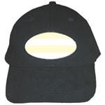 Horizontal Stripes - White and Cream Yellow Black Cap