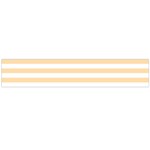 Horizontal Stripes - White and Navajo White Yellow Flano Scarf (Large)