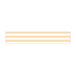 Horizontal Stripes - White and Navajo White Yellow Flano Scarf (Mini)