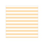 Horizontal Stripes - White and Navajo White Yellow Small Satin Scarf  (Square)