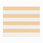 Horizontal Stripes - White and Navajo White Yellow Small Glasses Cloth (2 Sides)