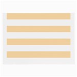 Horizontal Stripes - White and Navajo White Yellow Large Glasses Cloth (2 Sides)