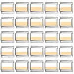 Horizontal Stripes - White and Navajo White Yellow 9mm Italian Charm (25 pack)