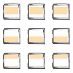 Horizontal Stripes - White and Navajo White Yellow Mega Link Italian Charm (9 pack)