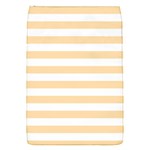 Horizontal Stripes - White and Navajo White Yellow Removable Flap Cover (S)