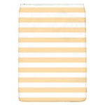 Horizontal Stripes - White and Navajo White Yellow Removable Flap Cover (L)