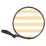 Horizontal Stripes - White and Navajo White Yellow Classic 20-CD Wallet