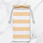 Horizontal Stripes - White and Navajo White Yellow Jewelry Bag