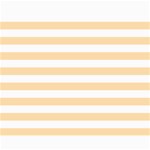 Horizontal Stripes - White and Navajo White Yellow Collage 8  x 10 