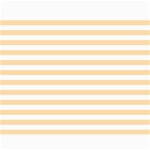 Horizontal Stripes - White and Navajo White Yellow Collage 11  x 14 