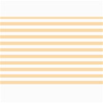 Horizontal Stripes - White and Navajo White Yellow Collage 12  x 18 