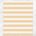 Horizontal Stripes - White and Navajo White Yellow Canvas 8  x 10 