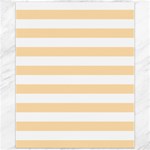Horizontal Stripes - White and Navajo White Yellow Canvas 11  x 14 