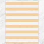 Horizontal Stripes - White and Navajo White Yellow Canvas 12  x 16 