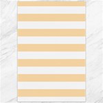 Horizontal Stripes - White and Navajo White Yellow Canvas 20  x 30 