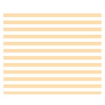 Horizontal Stripes - White and Navajo White Yellow Double Sided Flano Blanket (Small)