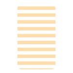 Horizontal Stripes - White and Navajo White Yellow Memory Card Reader (Rectangular)