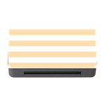 Horizontal Stripes - White and Navajo White Yellow Memory Card Reader with CF