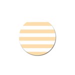 Horizontal Stripes - White and Navajo White Yellow Golf Ball Marker