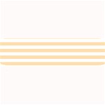 Horizontal Stripes - White and Navajo White Yellow Medium Bar Mat