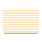 Horizontal Stripes - White and Navajo White Yellow Plate Mat