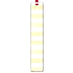 Horizontal Stripes - White and Navajo White Yellow Large Book Mark