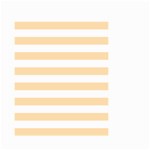 Horizontal Stripes - White and Navajo White Yellow Small Garden Flag (Two Sides)