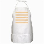 Horizontal Stripes - White and Navajo White Yellow BBQ Apron