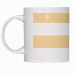 Horizontal Stripes - White and Navajo White Yellow White Mug