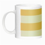 Horizontal Stripes - White and Navajo White Yellow Night Luminous Mug