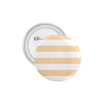 Horizontal Stripes - White and Navajo White Yellow 1.75  Button