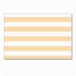 Horizontal Stripes - White and Navajo White Yellow Postcard 5  x 7 