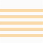 Horizontal Stripes - White and Navajo White Yellow 5  x 7  Photo Cards
