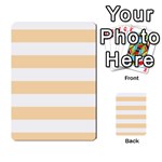 Horizontal Stripes - White and Navajo White Yellow Multi-purpose Cards (Rectangle)