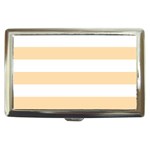Horizontal Stripes - White and Navajo White Yellow Cigarette Money Case