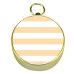 Horizontal Stripes - White and Navajo White Yellow Gold Compass