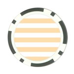 Horizontal Stripes - White and Navajo White Yellow Poker Chip Card Guard