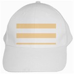 Horizontal Stripes - White and Navajo White Yellow White Cap