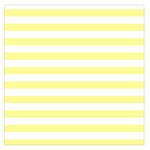 Horizontal Stripes - White and Pastel Yellow Large Satin Scarf (Square)
