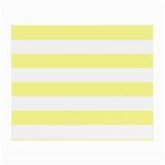 Horizontal Stripes - White and Pastel Yellow Small Glasses Cloth