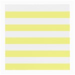 Horizontal Stripes - White and Pastel Yellow Medium Glasses Cloth (2 Sides)