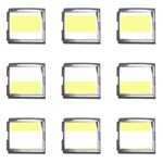 Horizontal Stripes - White and Pastel Yellow Mega Link Italian Charm (9 pack)