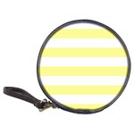 Horizontal Stripes - White and Pastel Yellow Classic 20-CD Wallet